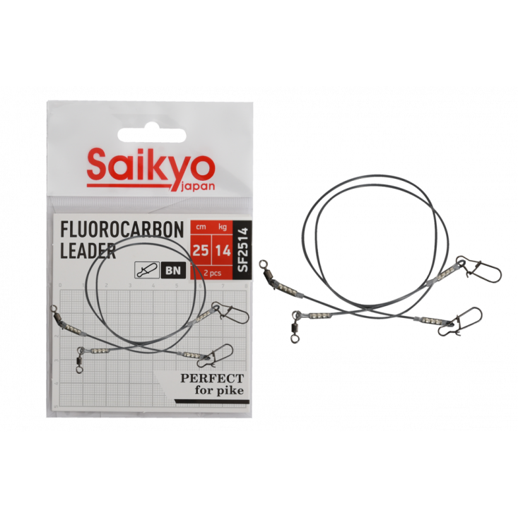 Поводок Saikyo FC Leader SF2514, 14кг/25см, 2шт