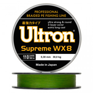 Шнур плетеный Ultron WX8 Supreme, хаки (0,10 мм, 8..