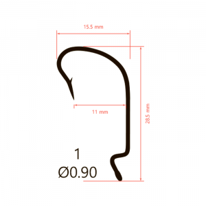 Крючки офсетные Saikyo BS-2312 Offset Worm